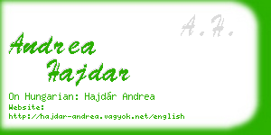andrea hajdar business card